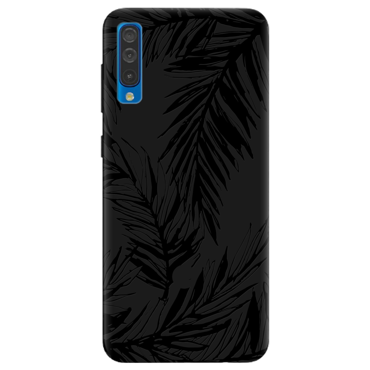 Чохол для Samsung Galaxy A50 чорний матовий soft touch Tropics - фото 1 - Чохли для телефонів