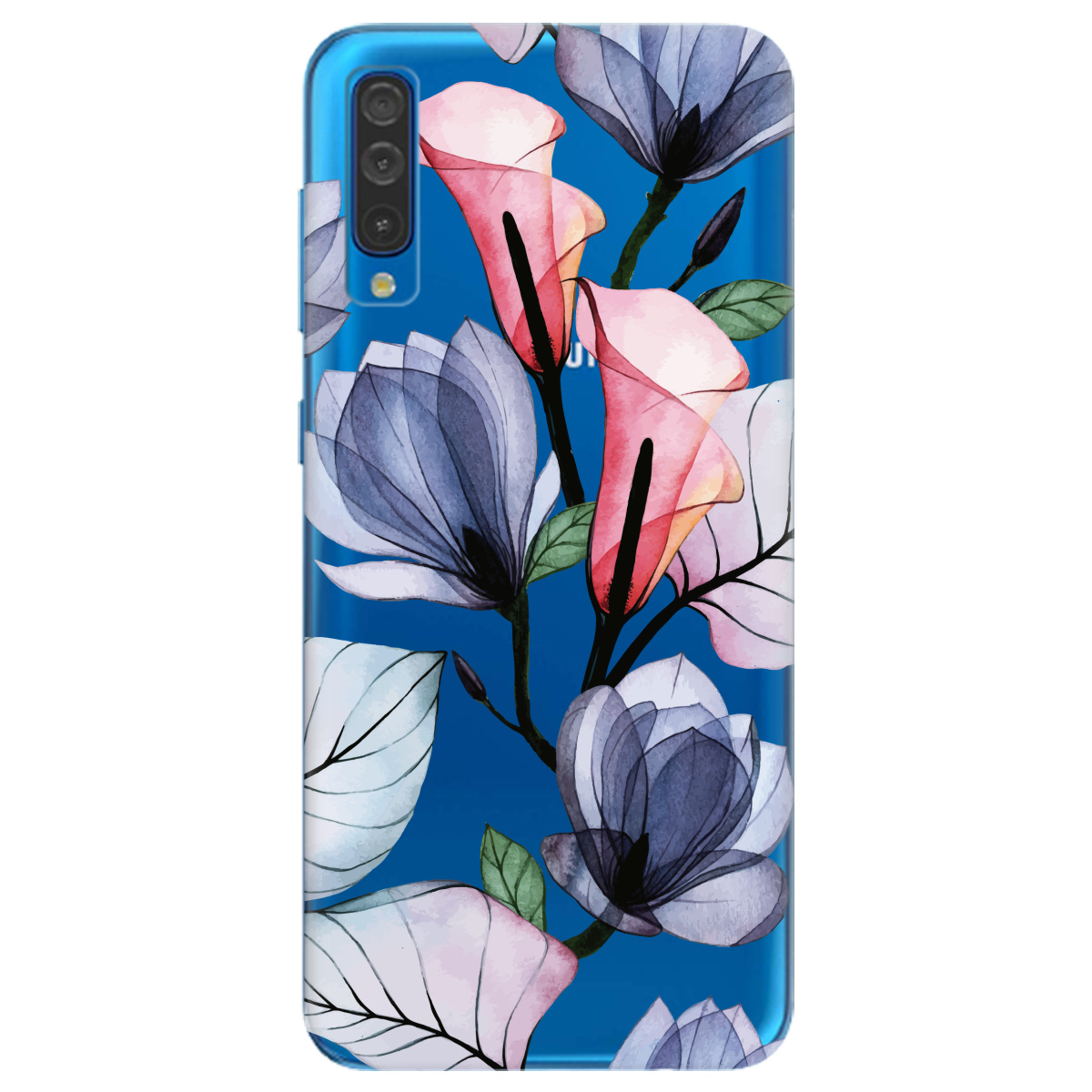 Чохол для Samsung Galaxy A30s Tropical flowers - фото 1 Чохол для Samsung Galaxy A30s Tropical flowers - фото 1 - Чохли для телефонів