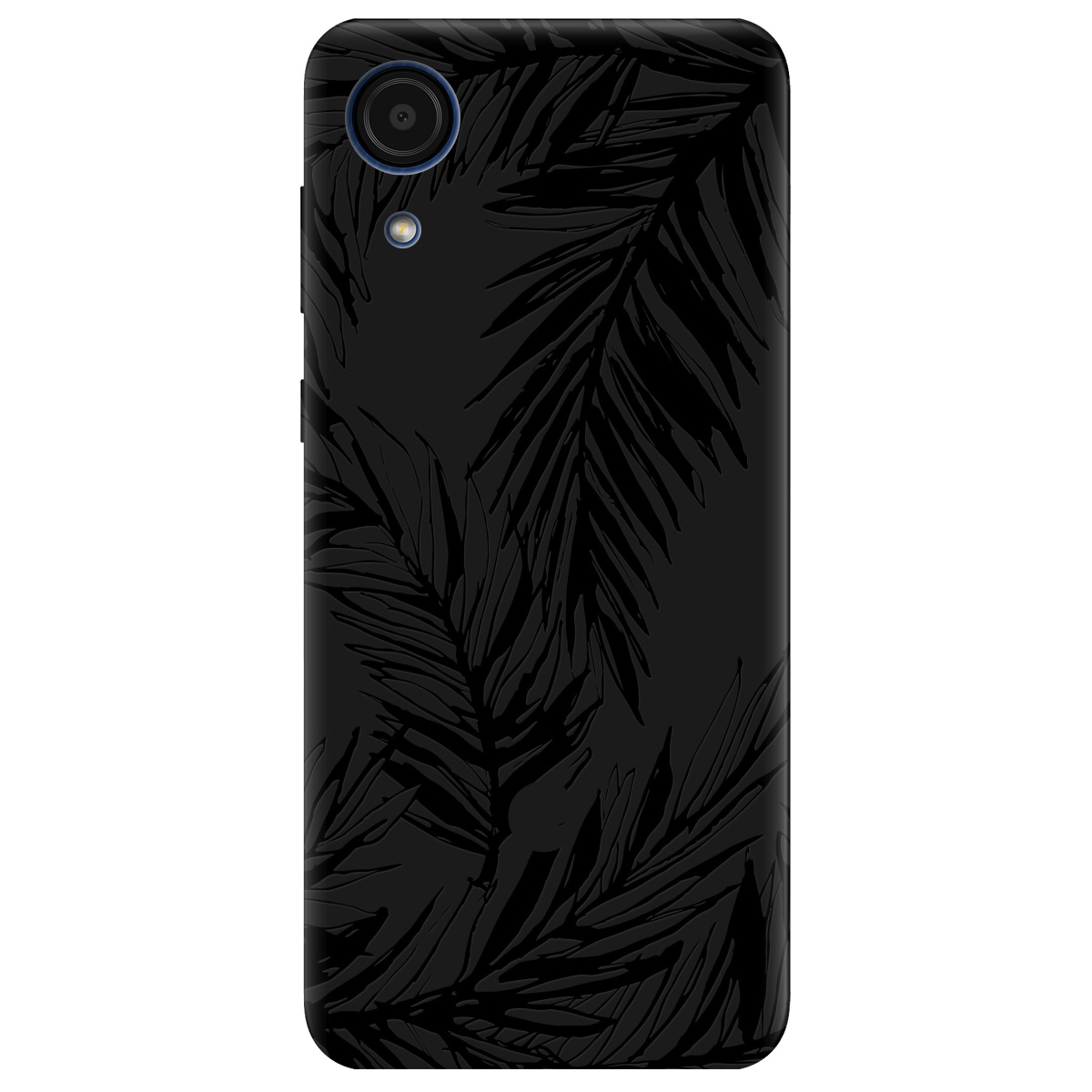 Чехол для Samsung Galaxy А03 Core черный матовый soft touch Tropics - фото 1 - Чехлы для телефонов