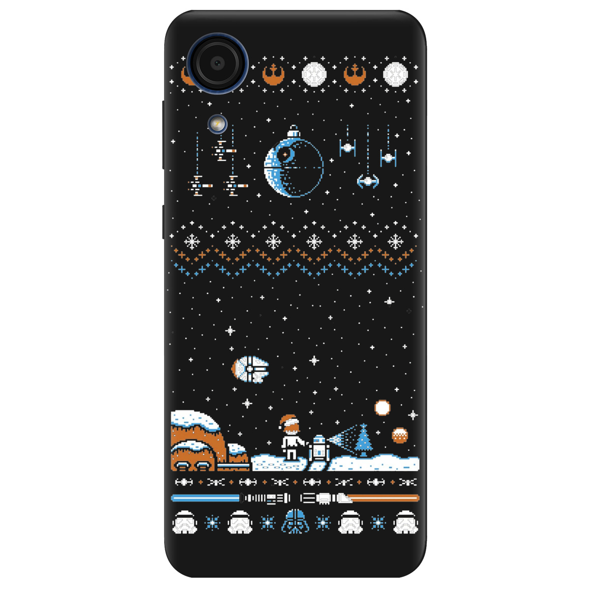 Чохол для Samsung Galaxy А03 Core чорний матовий soft touch Star wars - фото 1 Чохол для Samsung Galaxy А03 Core чорний матовий soft touch Star wars - фото 1 - Чохли для телефонів