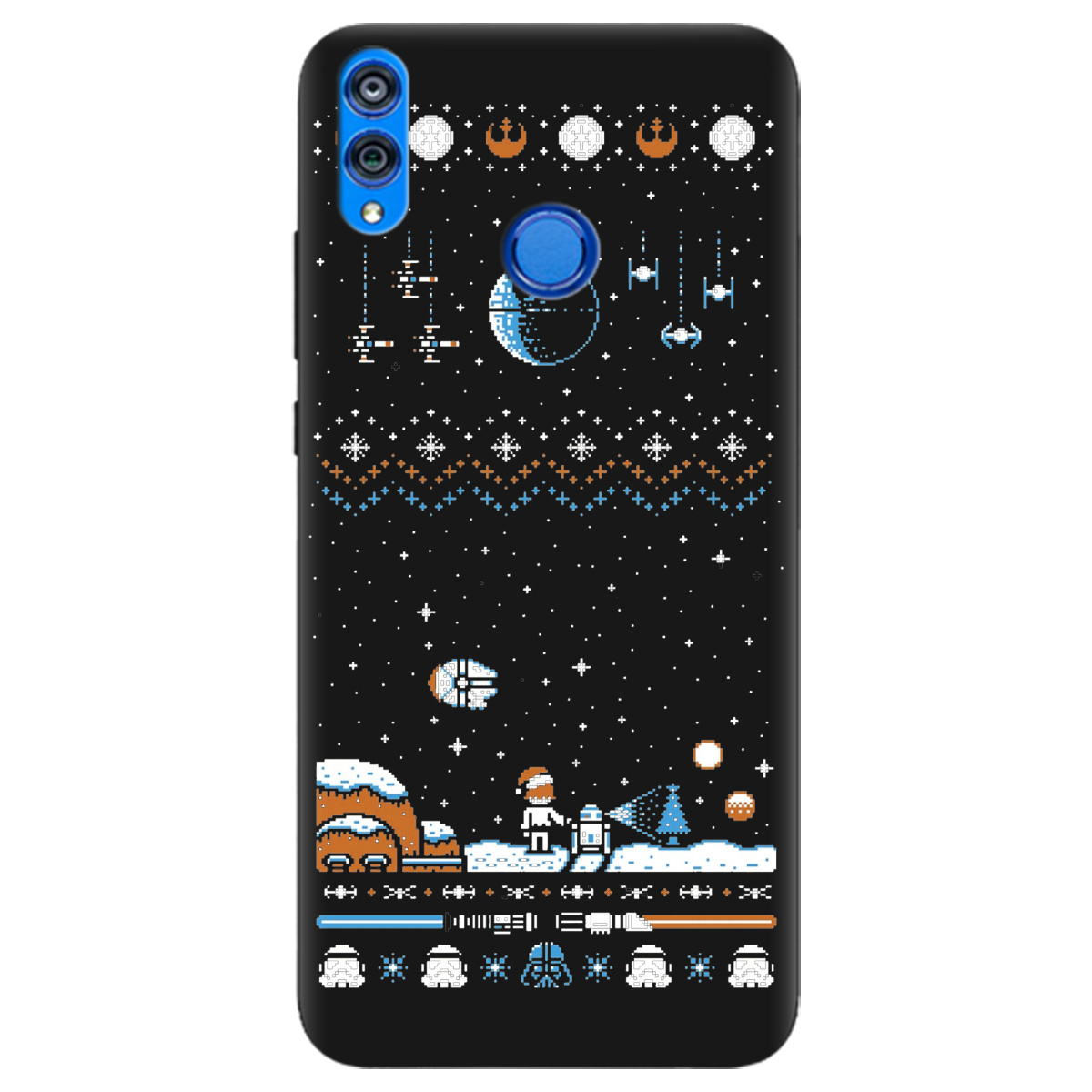 Чехол для Huawei Honor 8x черный матовый soft touch Star wars - фото 1 Чехол для Huawei Honor 8x черный матовый soft touch Star wars - фото 1 - Чехлы для телефонов