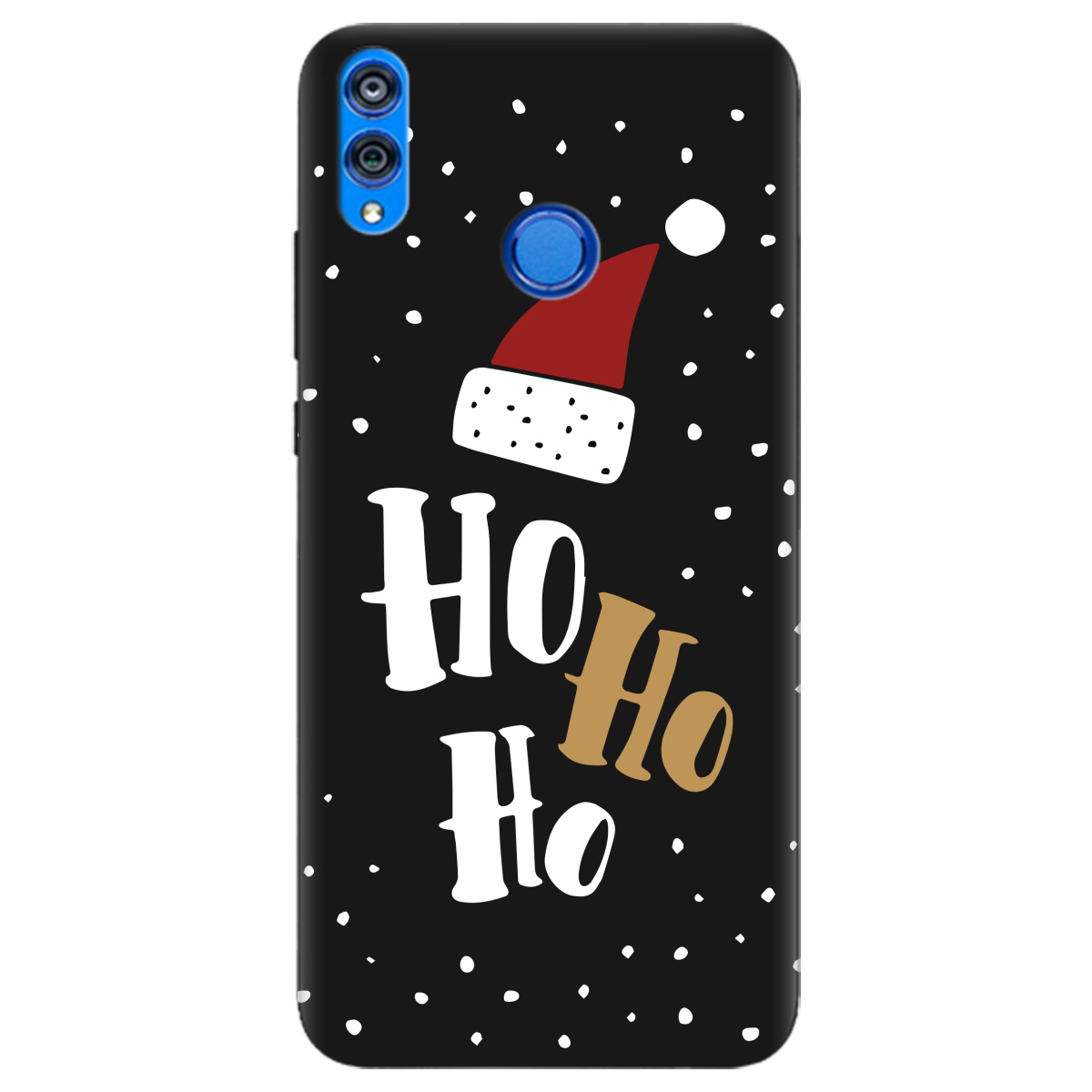 Чохол для Huawei Honor 8x чорний матовий soft touch Ho-ho-ho - фото 1 - Чохли для телефонів