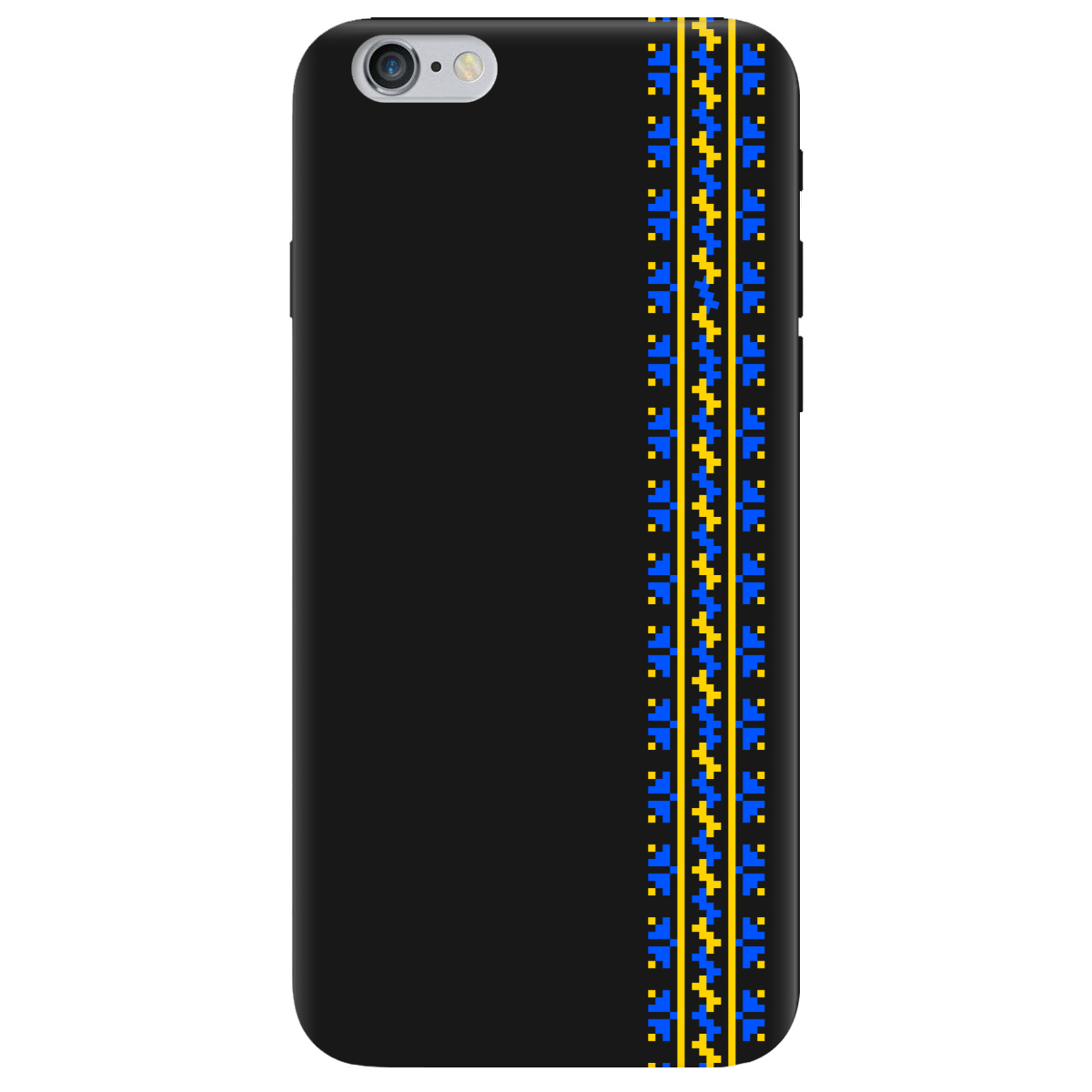 Чехол для Apple iPhone 6 Plus / 6S Plus черный матовый soft touch Embroidery - фото 1 - Чехлы для телефонов