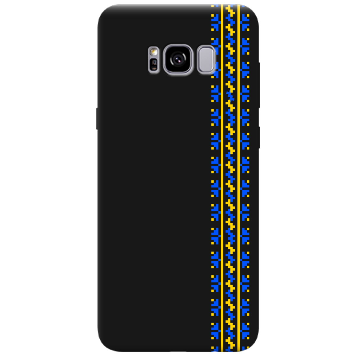 Чехол для Samsung Galaxy S8 Plus черный матовый soft touch Embroidery - фото 1 - Чехлы для телефонов