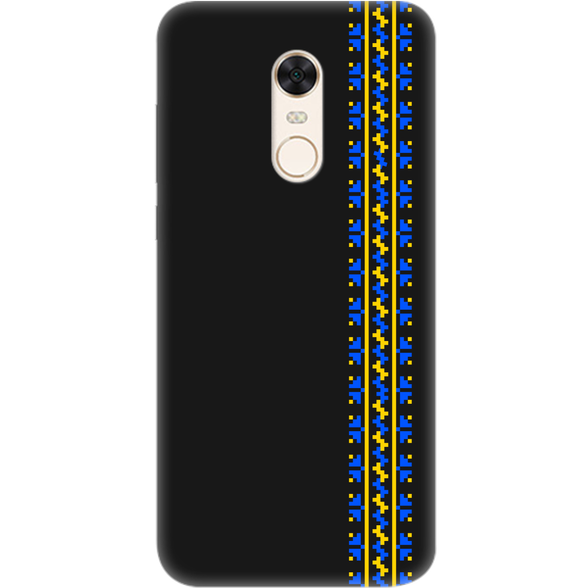 Чохол для Xiaomi Redmi 5 Plus чорний матовий soft touch Embroidery - фото 1 Чохол для Xiaomi Redmi 5 Plus чорний матовий soft touch Embroidery - фото 1 - Чохли для телефонів