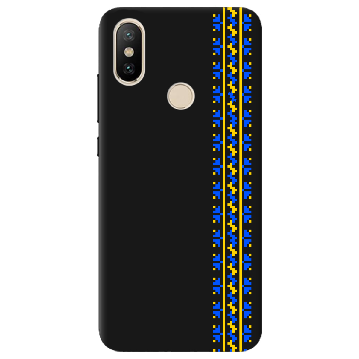 Чехол для Xiaomi Mi A2 Mi 6X черный матовый soft touch Embroidery - фото 1 Чехол для Xiaomi Mi A2 Mi 6X черный матовый soft touch Embroidery - фото 1 - Чехлы для телефонов
