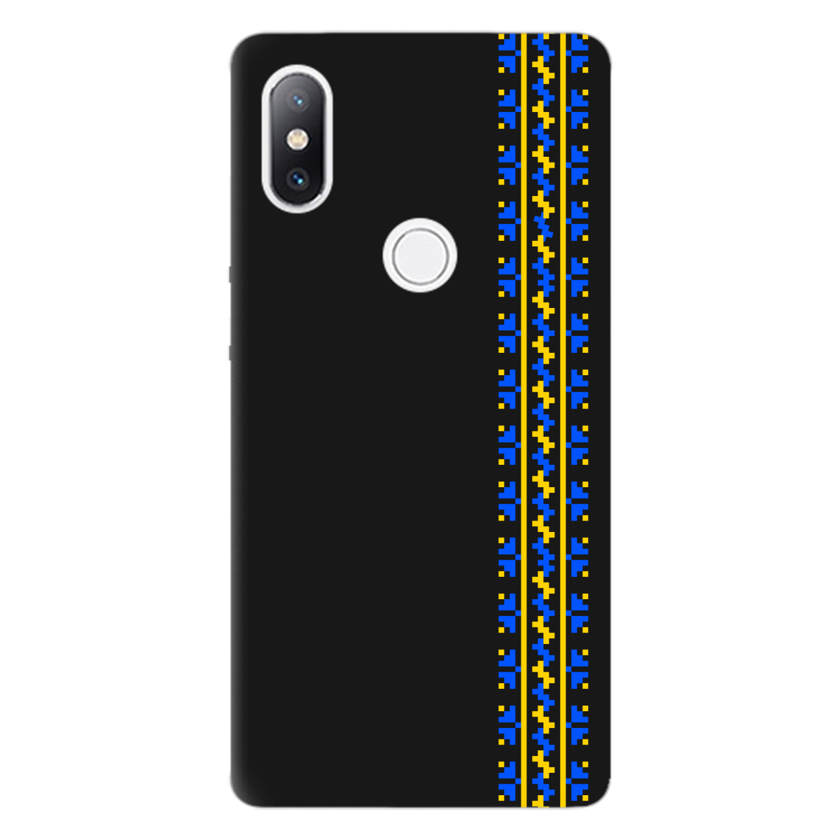 Чехол для Xiaomi Mi Mix 2S черный матовый soft touch Embroidery - фото 1 - Чехлы для телефонов