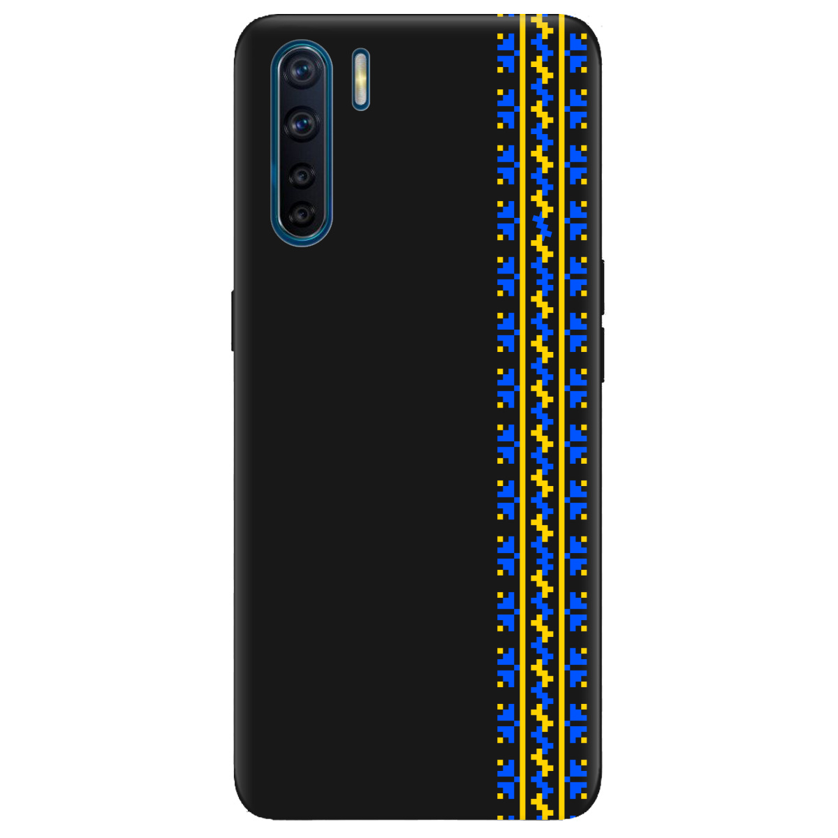 Чохол для Oppo A91 чорний матовий soft touch Embroidery - фото 1 Чохол для Oppo A91 чорний матовий soft touch Embroidery - фото 1 - Чохли для телефонів