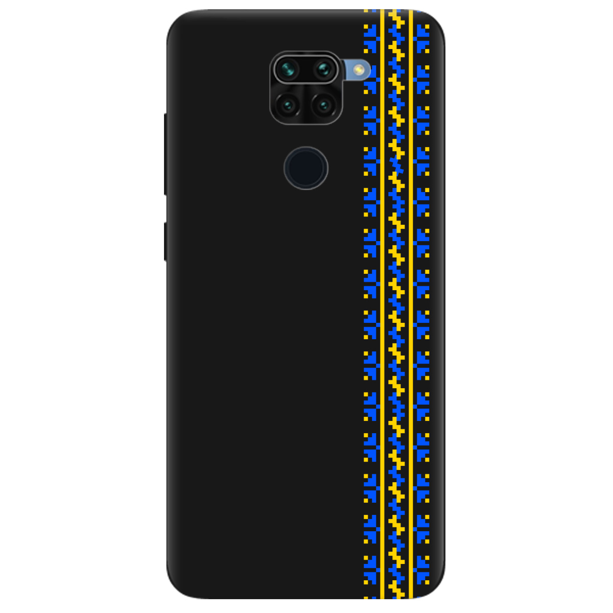 Чохол для Xiaomi Redmi Note 9 чорний матовий soft touch Embroidery - фото 1 - Чохли для телефонів