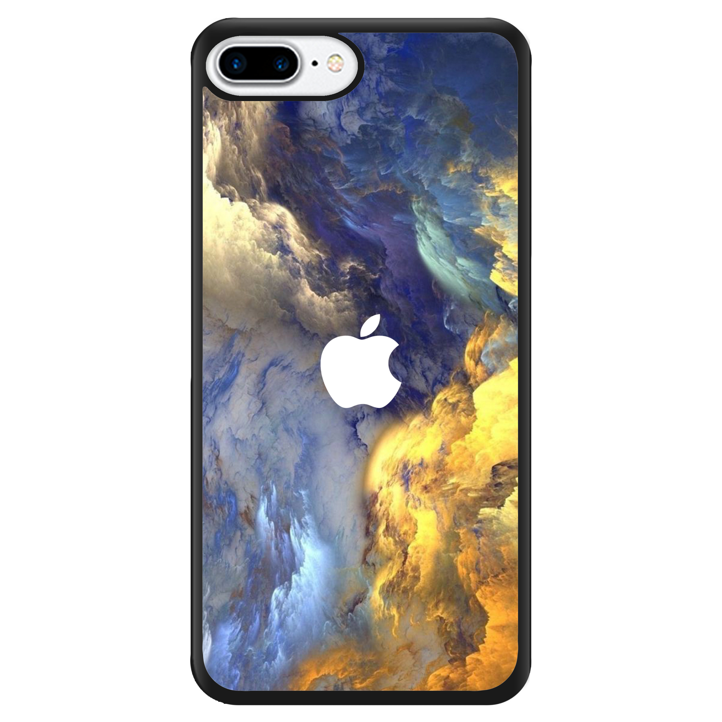 Чохол для Apple iPhone 8 Plus 2D пластиковий з чорними силіконовими бортиками Fiery skies - фото 1 - Чохли для телефонів