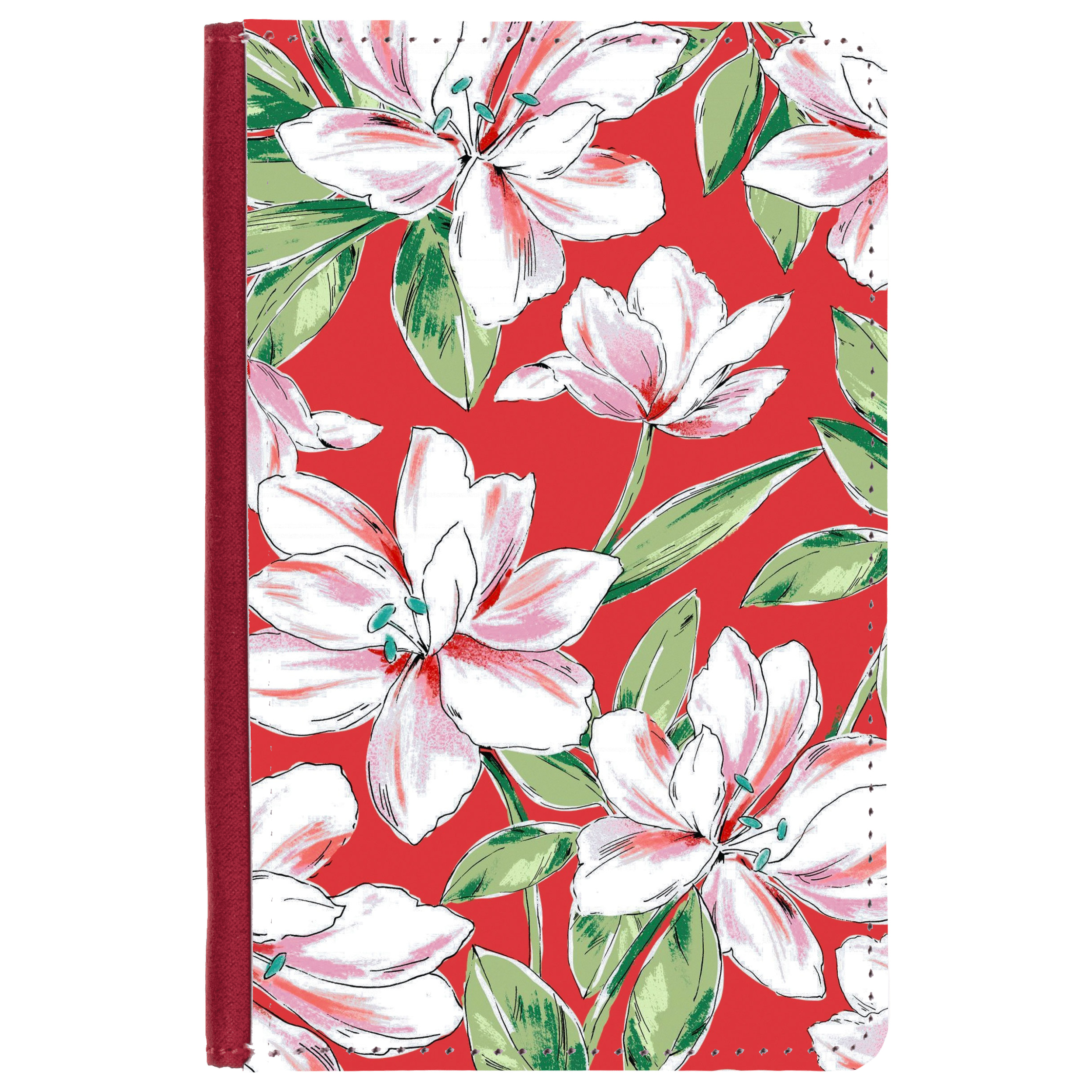 Обкладинка для паспорта червона Wonderful world - фото 1 - Обкладинки для паспорту