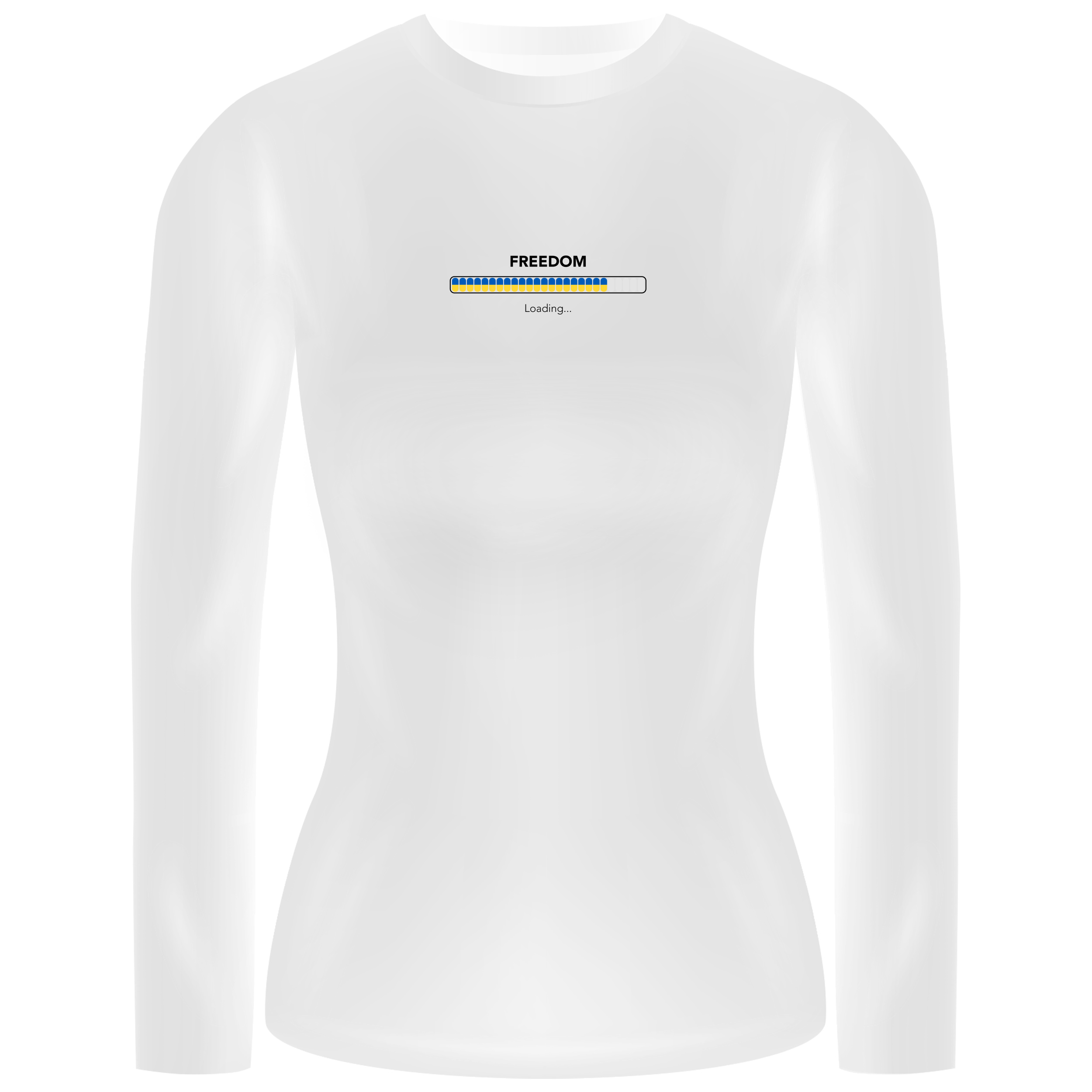 Лонгслив женский белый хлопок/эластан Freedom loading XS - фото 1 - Лонгсливы