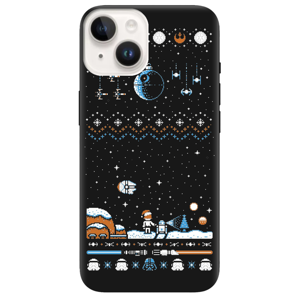 Чохол для Apple iPhone 14 Plus чорний матовий soft touch Star wars - фото 1 - Чохли для телефонів
