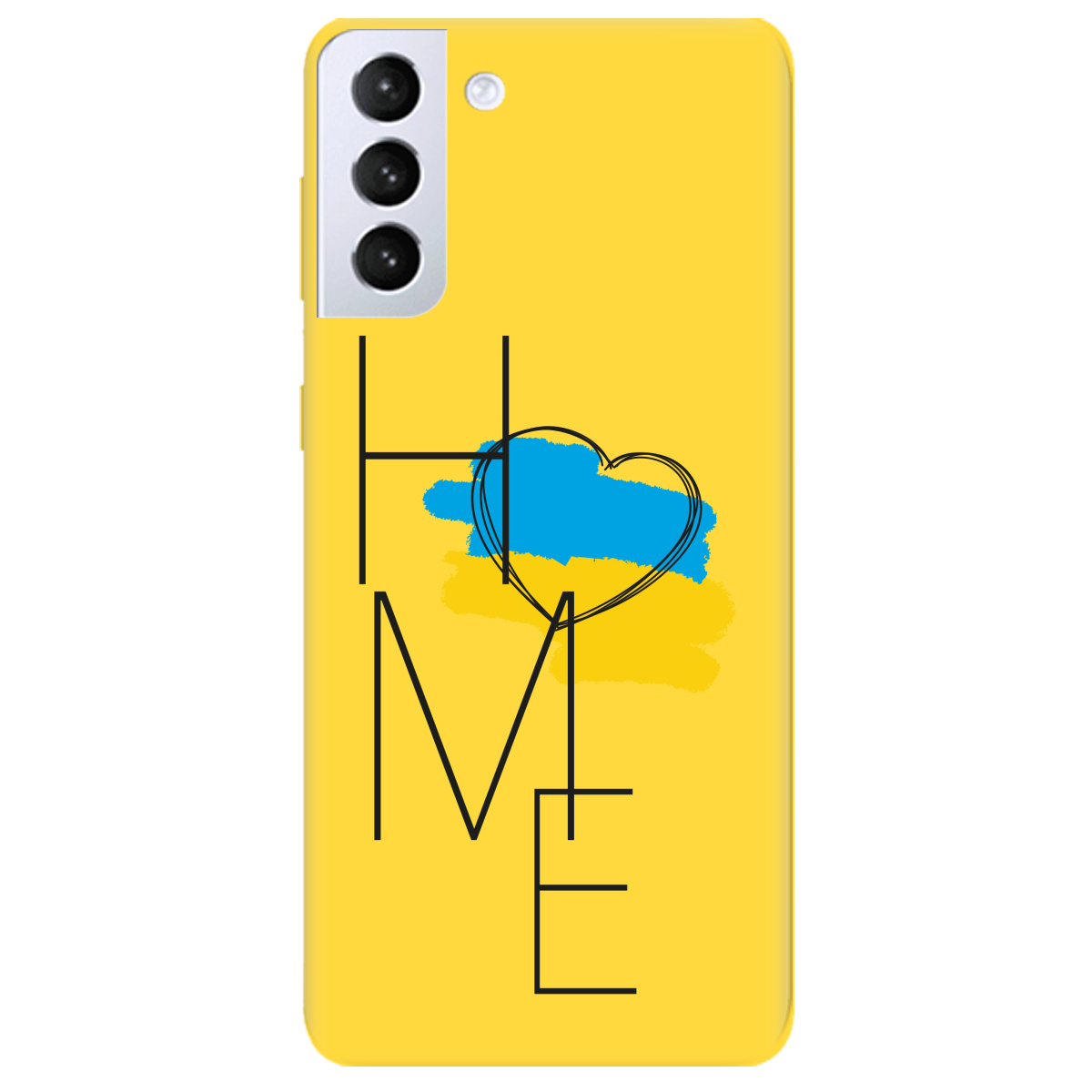 Чехол для Samsung Galaxy S21 желтый матовый soft touch Home - фото 1 - Чехлы для телефонов