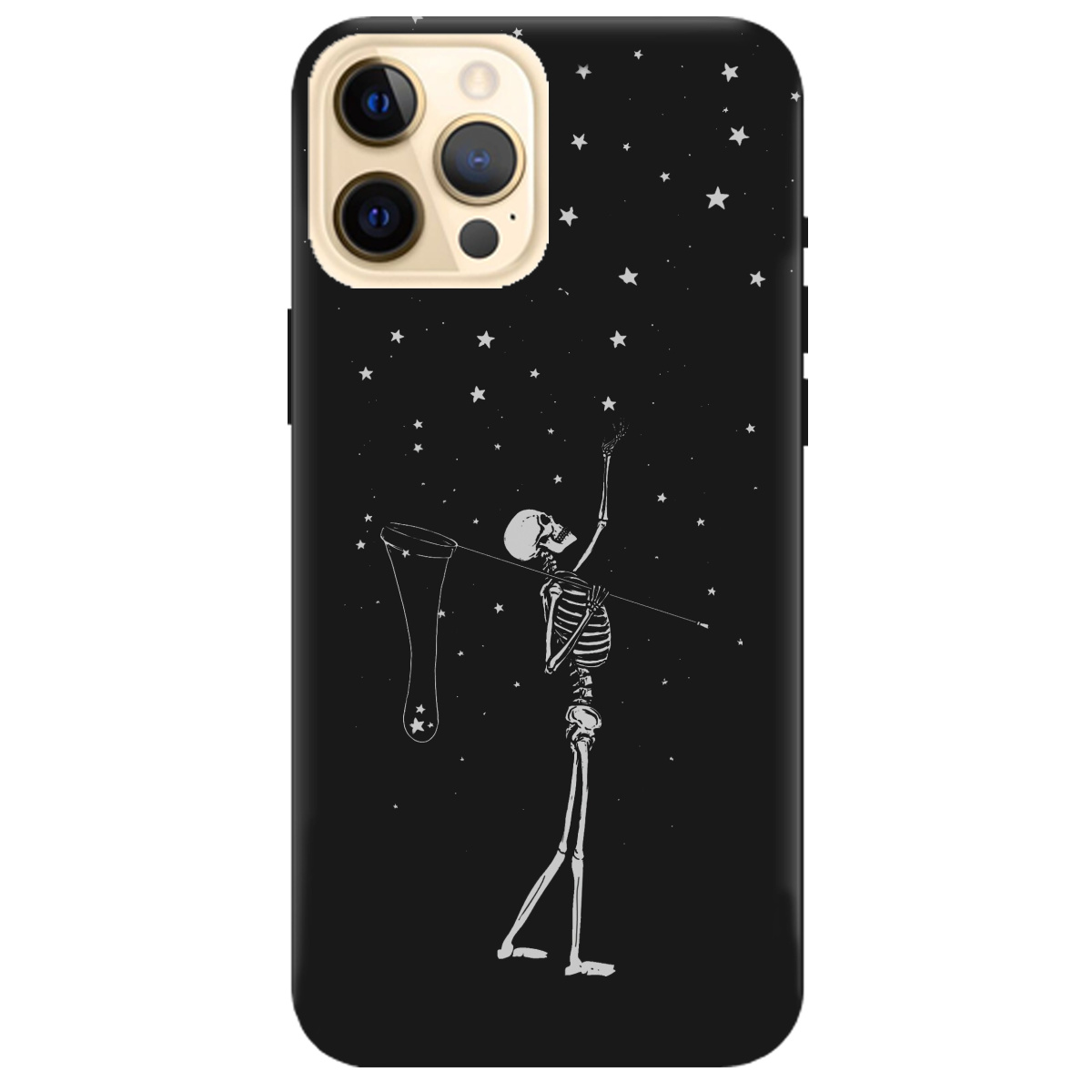Чохол для Apple iPhone 12 Pro Max чорний матовий soft touch Stars night - фото 1 Чохол для Apple iPhone 12 Pro Max чорний матовий soft touch Stars night - фото 1 - Чохли для телефонів