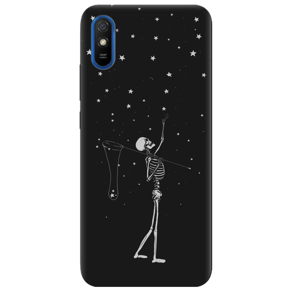 Чохол для Xiaomi Redmi 9A чорний матовий soft touch Stars night - фото 1 Чохол для Xiaomi Redmi 9A чорний матовий soft touch Stars night - фото 1 - Чохли для телефонів
