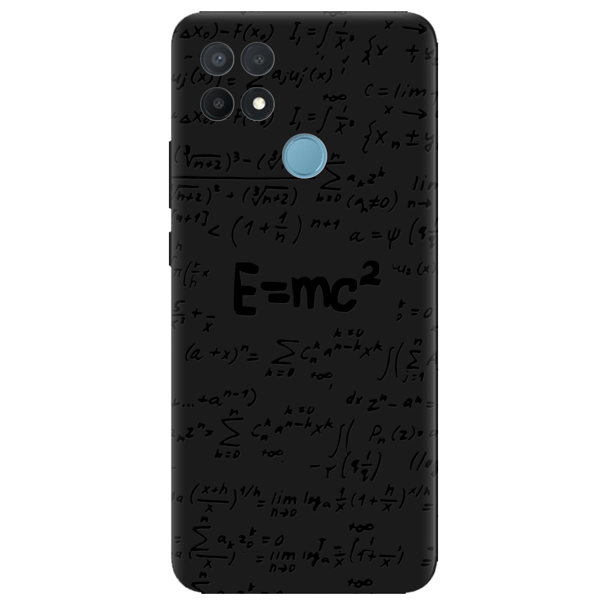 Чохол для Oppo A15s/ A15 чорний матовий soft touch Black Einstein - фото 1 - Чохли для телефонів