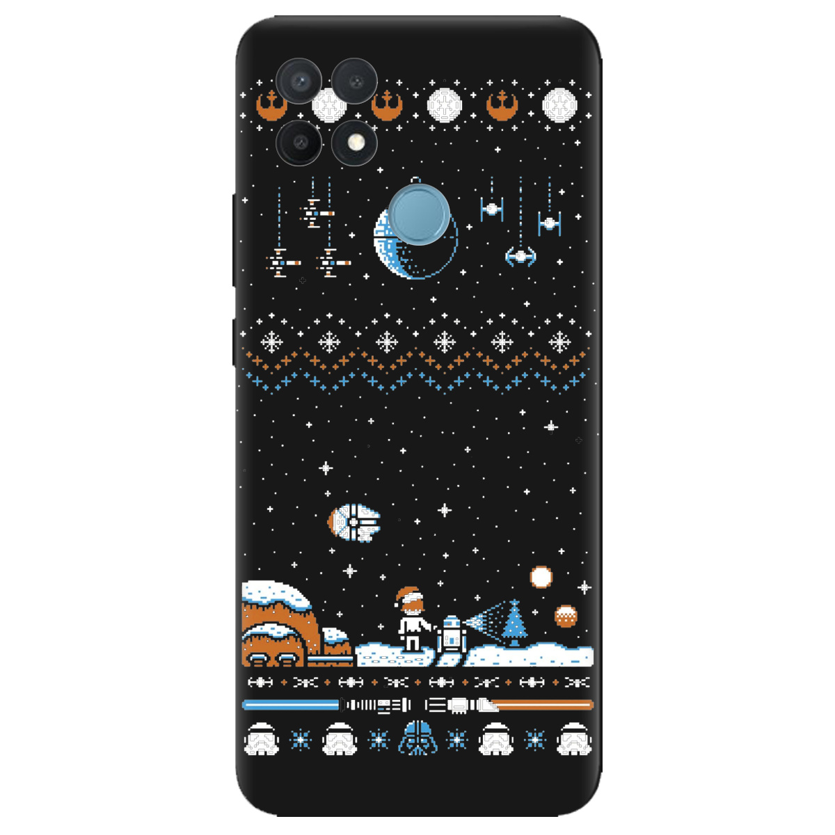 Чохол для Oppo A15s/ A15 чорний матовий soft touch Star wars - фото 1 - Чохли для телефонів