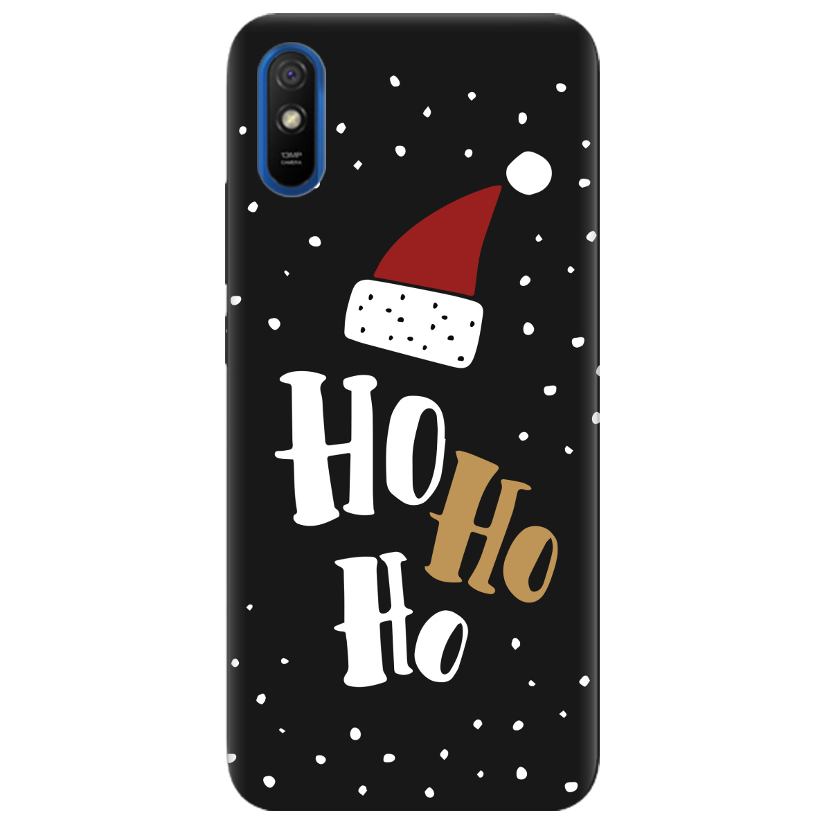 Чехол для Xiaomi Redmi 9A черный матовый soft touch Ho-ho-ho - фото 1 Чехол для Xiaomi Redmi 9A черный матовый soft touch Ho-ho-ho - фото 1 - Чехлы для телефонов