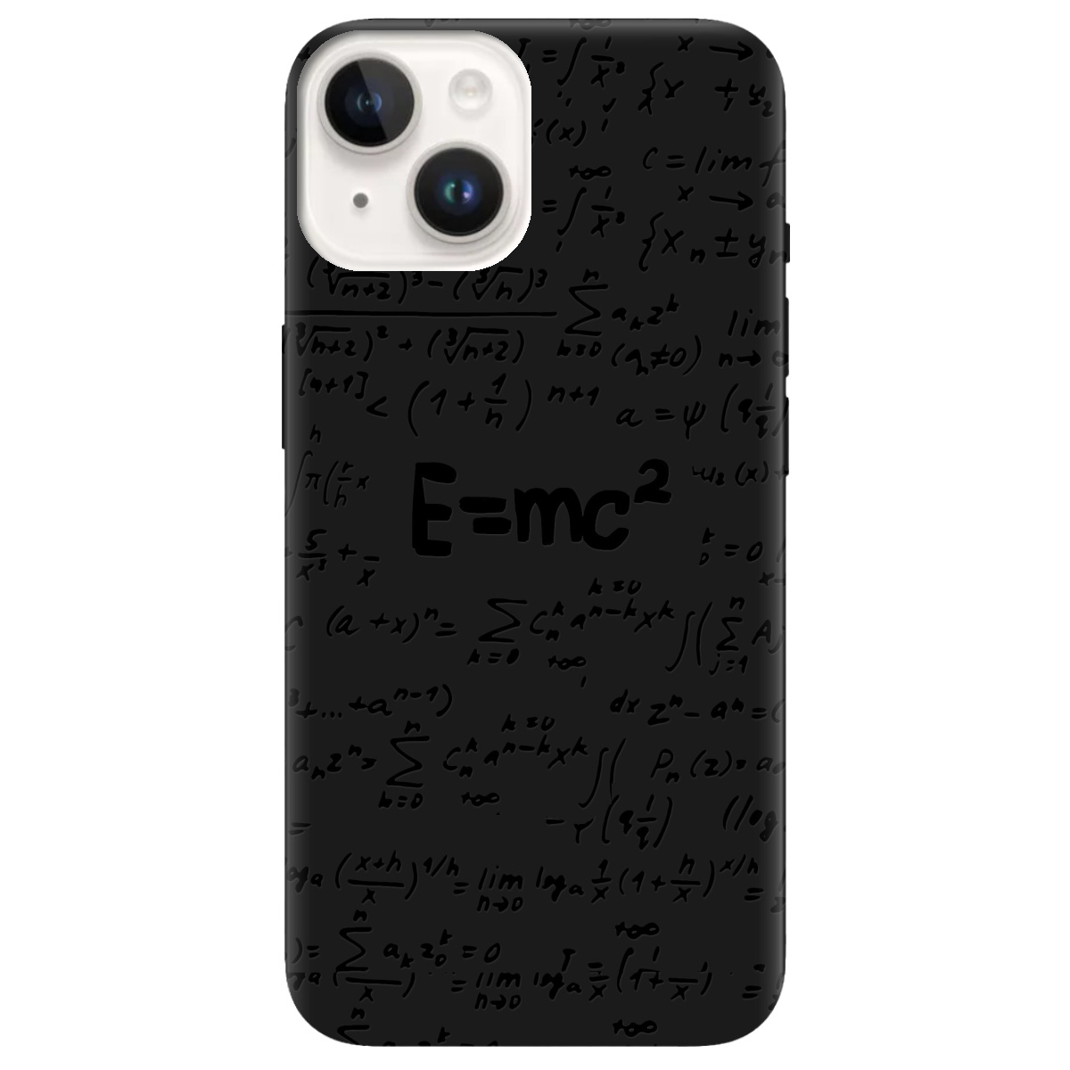 Чехол для Apple iPhone 14 черный матовый soft touch Black Einstein - фото 1 Чехол для Apple iPhone 14 черный матовый soft touch Black Einstein - фото 1 - Чехлы для телефонов