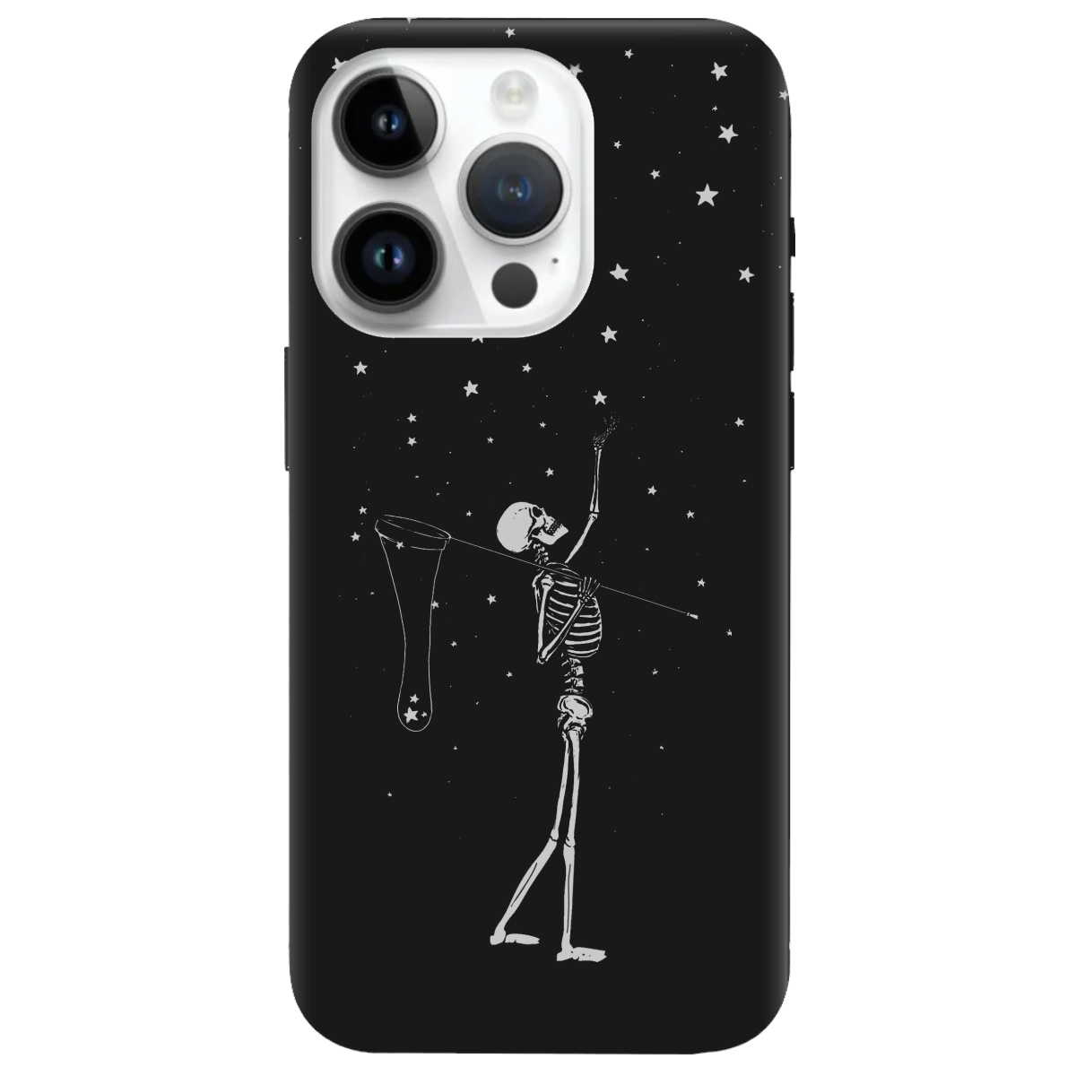 Чохол для Apple iPhone 14 Pro Max чорний матовий soft touch Stars night - фото 1 Чохол для Apple iPhone 14 Pro Max чорний матовий soft touch Stars night - фото 1 - Чохли для телефонів