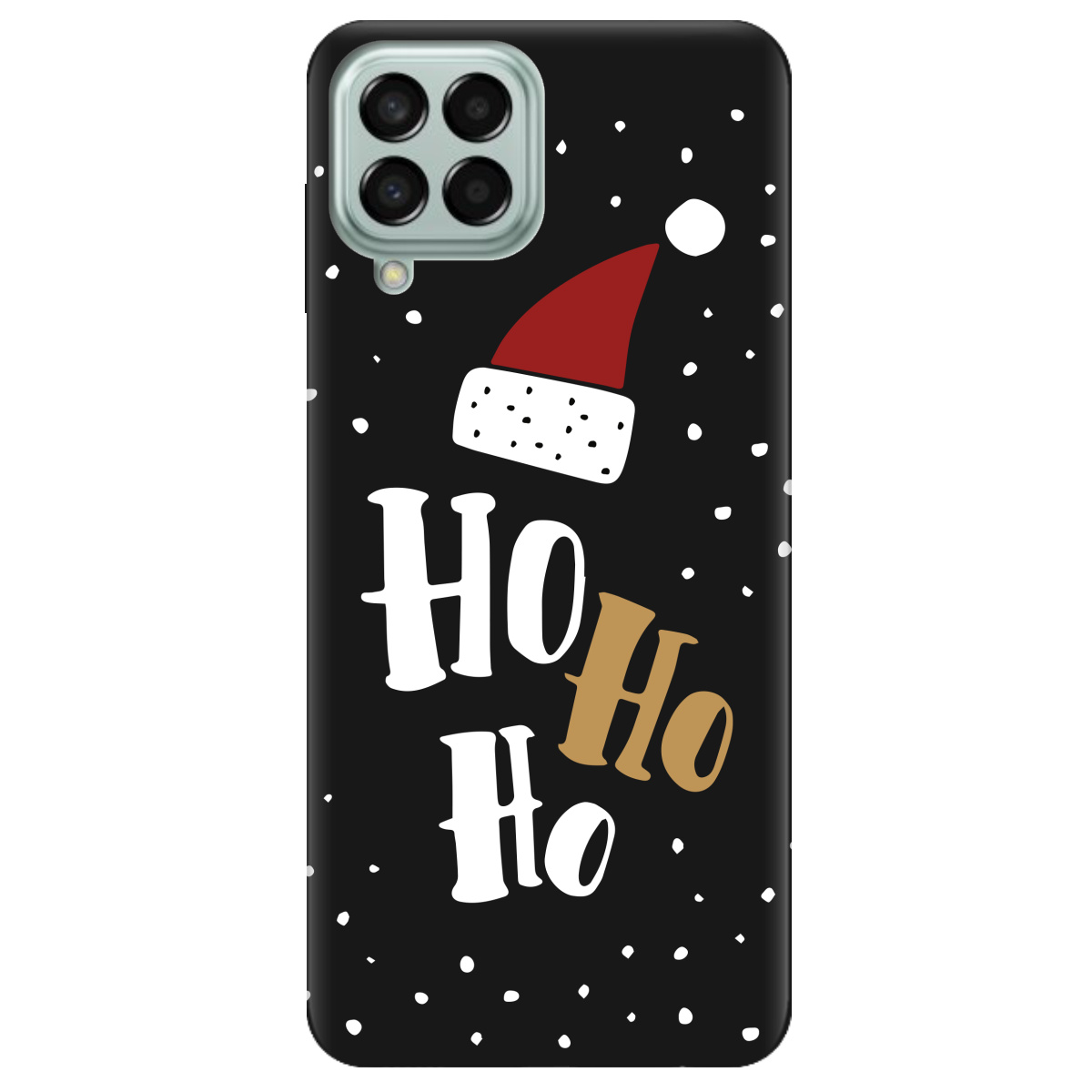 Чехол для Samsung Galaxy M53 черный матовый soft touch Ho-ho-ho - фото 1 - Чехлы для телефонов