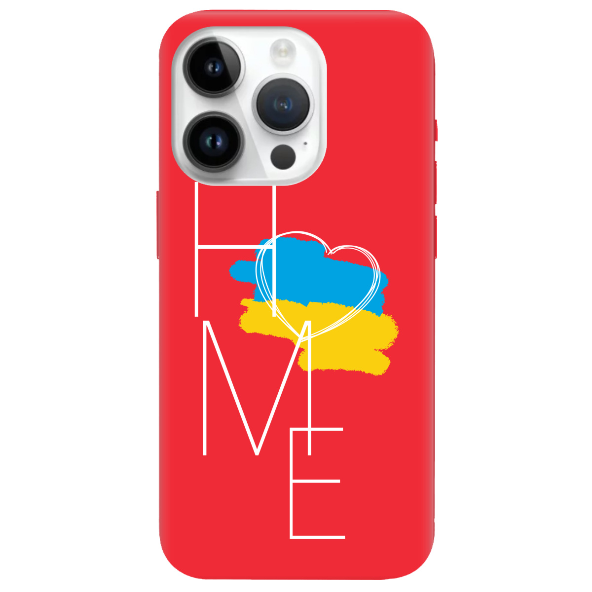 Чехол для Apple iPhone 14 Pro ярко-красный матовый soft touch Дім - фото 1 - Чехлы для телефонов