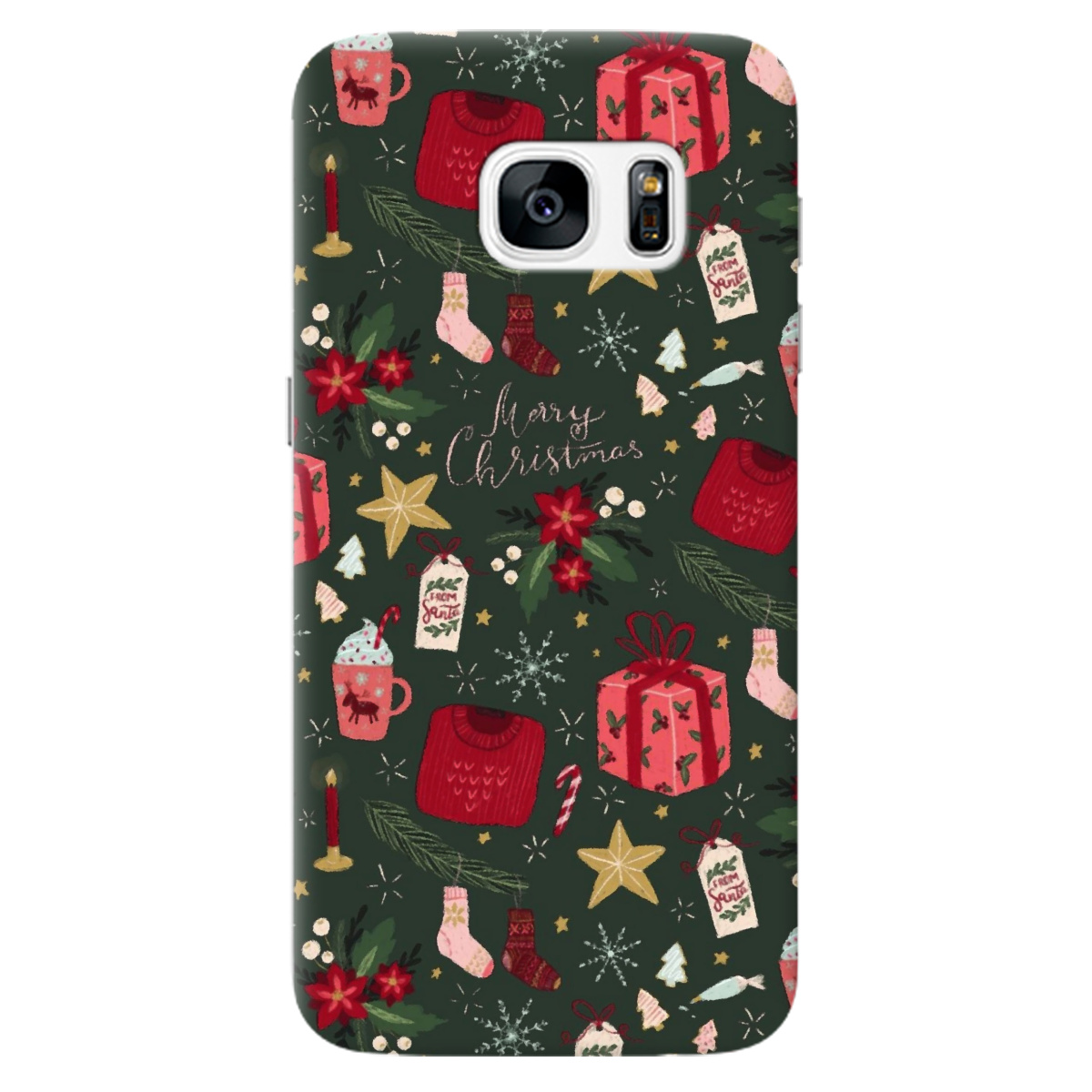 Чохол для Samsung Galaxy S7 Merry christmas - фото 1 Чохол для Samsung Galaxy S7 Merry christmas - фото 1 - Чохли для телефонів