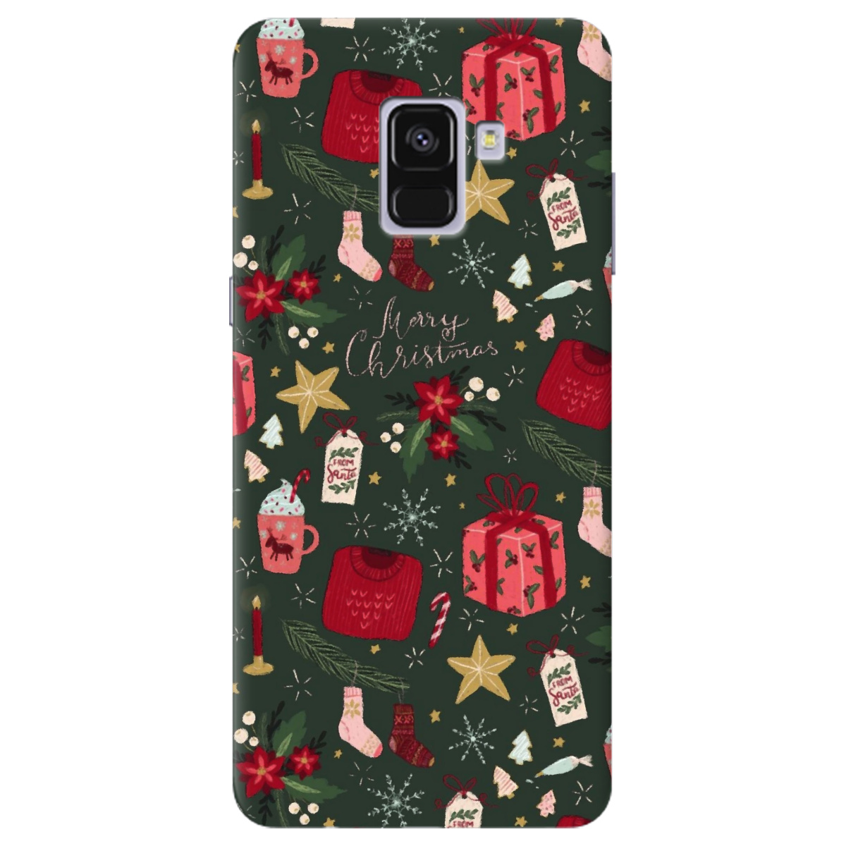 Чехол для Samsung Galaxy A8 Plus 2018 Merry christmas - фото 1 - Чехлы для телефонов