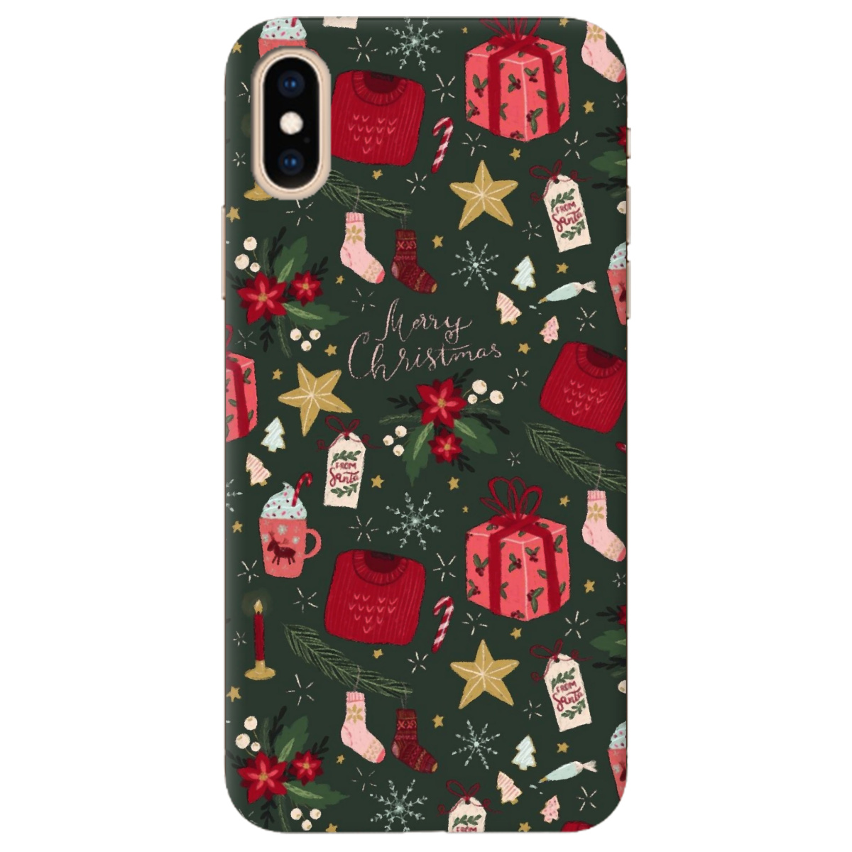 Чехол для Apple iPhone XS Merry christmas - фото 1 - Чехлы для телефонов