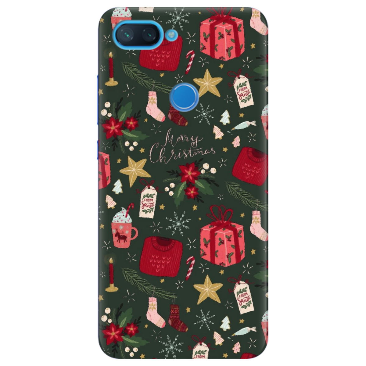 Чехол для Xiaomi Mi 8 Lite Merry christmas - фото 1 - Чехлы для телефонов