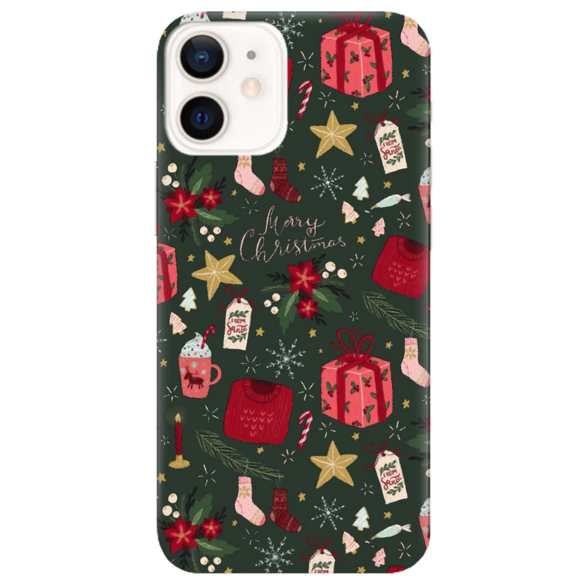 Чехол для Apple iPhone 12 Mini Merry christmas - фото 1 - Чехлы для телефонов