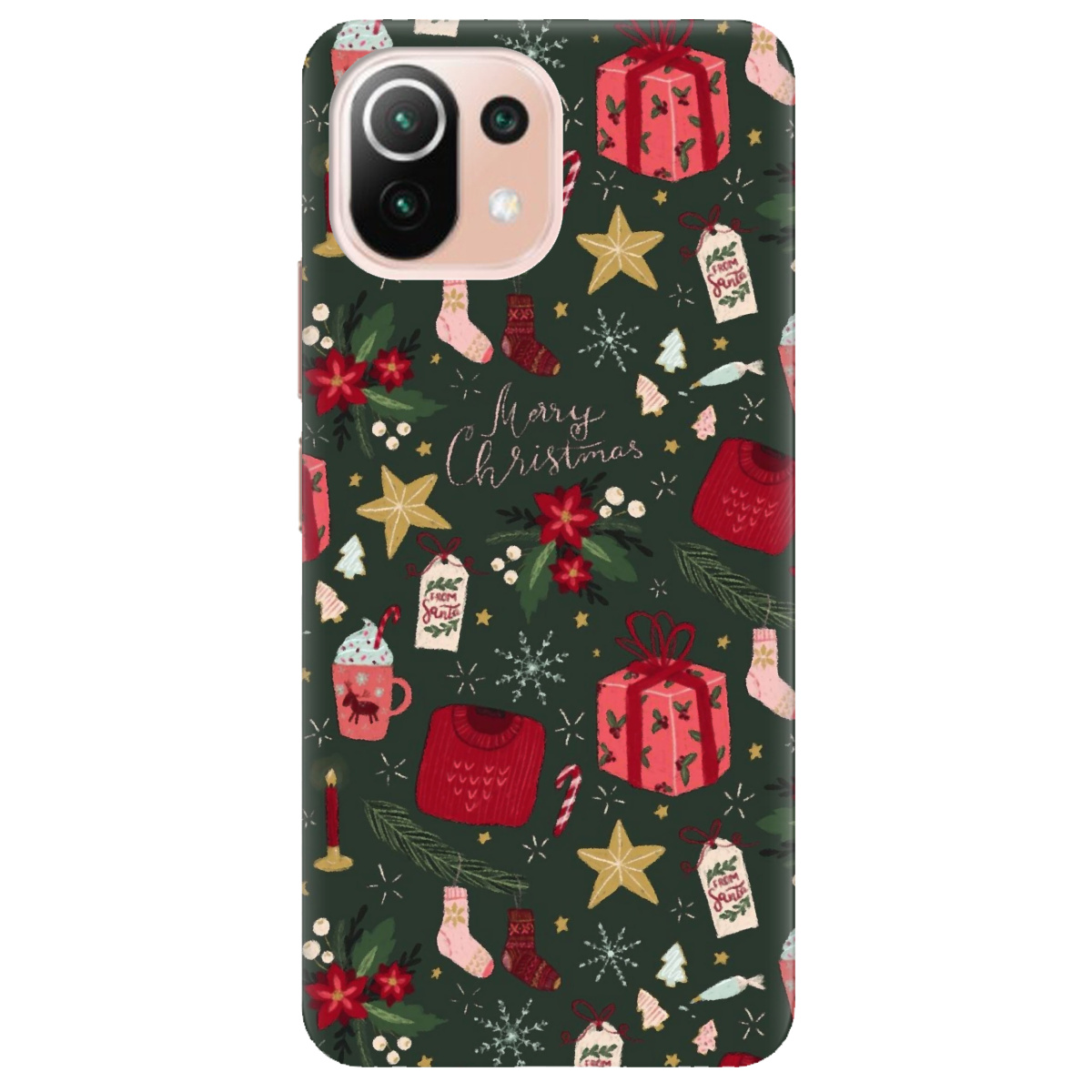 Чехол для Xiaomi Mi 11 lite Merry christmas - фото 1 - Чехлы для телефонов