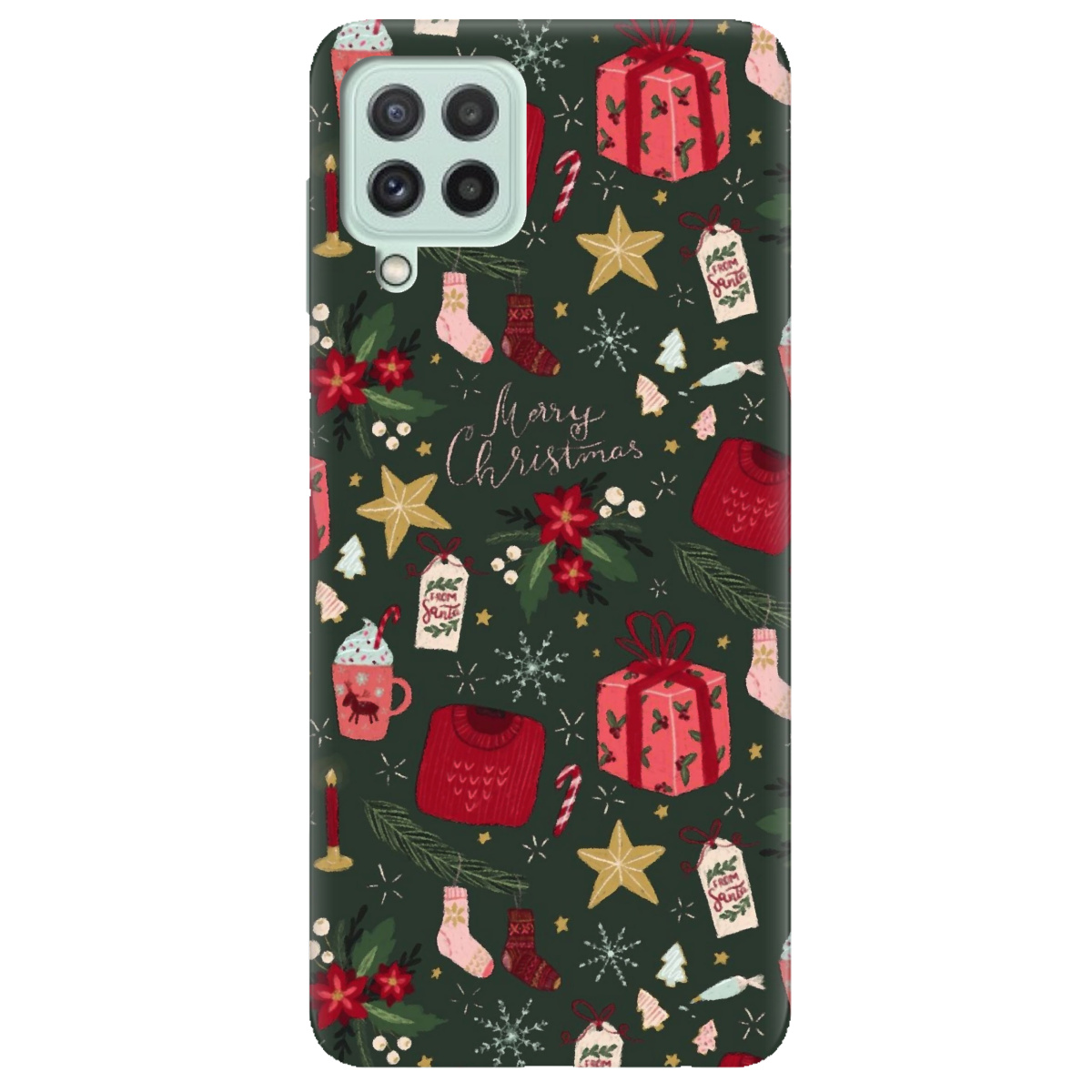 Чехол для Samsung Galaxy A22 4G Merry christmas - фото 1 - Чехлы для телефонов
