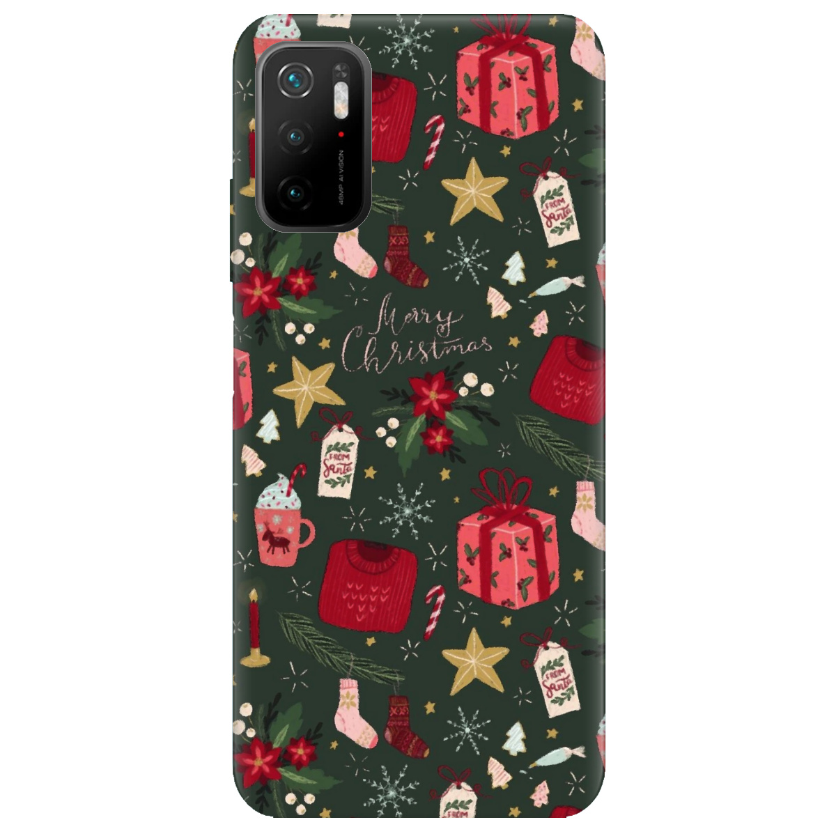 Чехол для Xiaomi Redmi Note 10 5G Merry christmas - фото 1 - Чехлы для телефонов