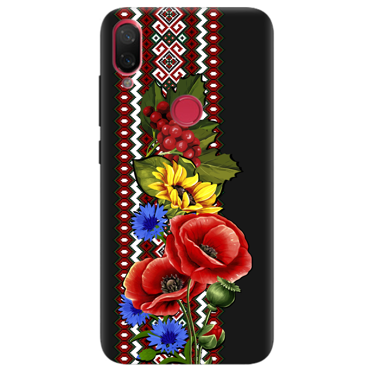 Чохол для Xiaomi Mi Play чорний матовий soft touch Ukraine ornament - фото 1 Чохол для Xiaomi Mi Play чорний матовий soft touch Ukraine ornament - фото 1 - Чохли для телефонів