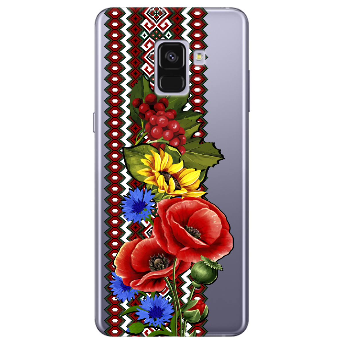 Чохол для Samsung Galaxy A8 2018 Ukraine ornament - фото 1 - Чохли для телефонів