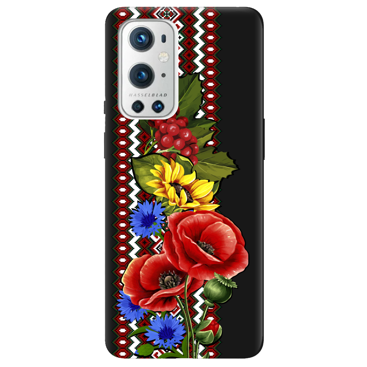 Чохол для OnePlus 9 Pro чорний матовий soft touch Ukraine ornament - фото 1 Чохол для OnePlus 9 Pro чорний матовий soft touch Ukraine ornament - фото 1 - Чохли для телефонів