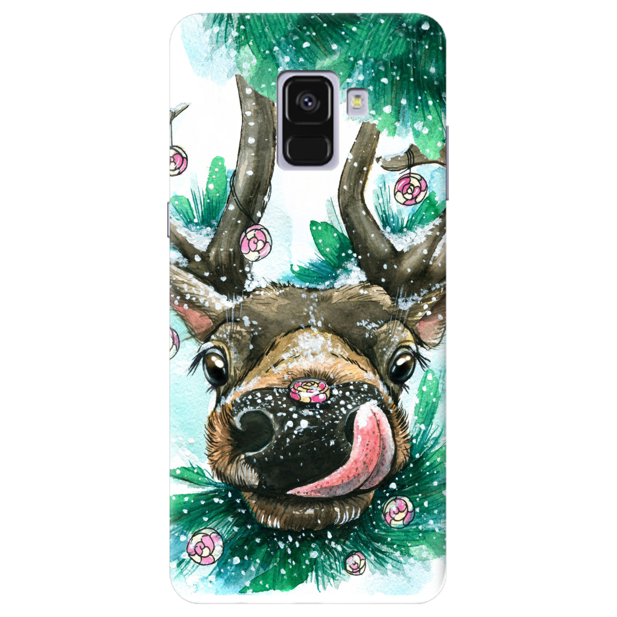 Чехол для Samsung Galaxy A8 2018 Сute deer - фото 1 - Чехлы для телефонов