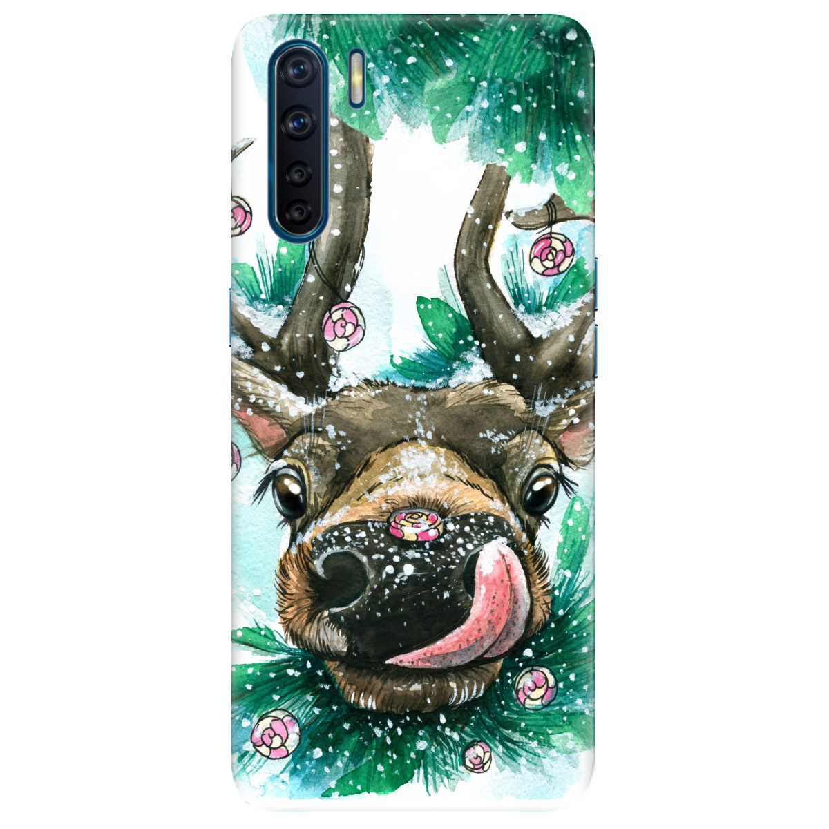 Чехол для Oppo A91 Сute deer - фото 1 - Чехлы для телефонов