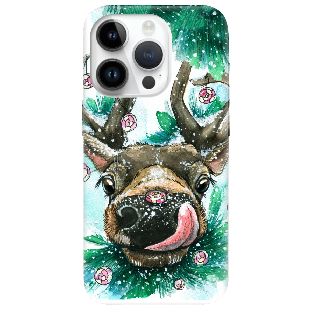 Чехол для Apple iPhone 14 Pro Сute deer - фото 1 Чехол для Apple iPhone 14 Pro Сute deer - фото 1 - Чехлы для телефонов
