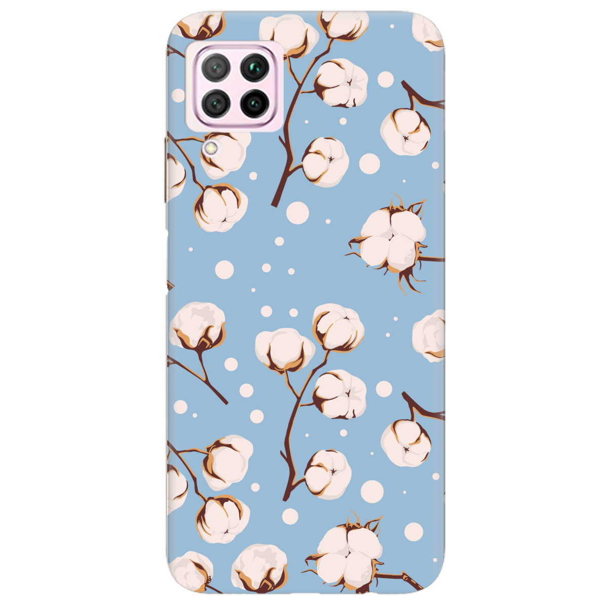 Чехол для Huawei P40 Lite Квітка бавовни - фото 1 - Чехлы для телефонов