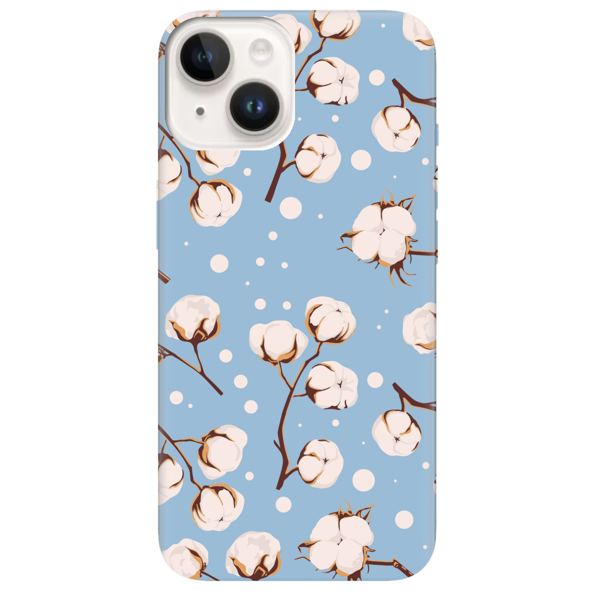 Чехол для Apple iPhone 14 Квітка бавовни - фото 1 - Чехлы для телефонов