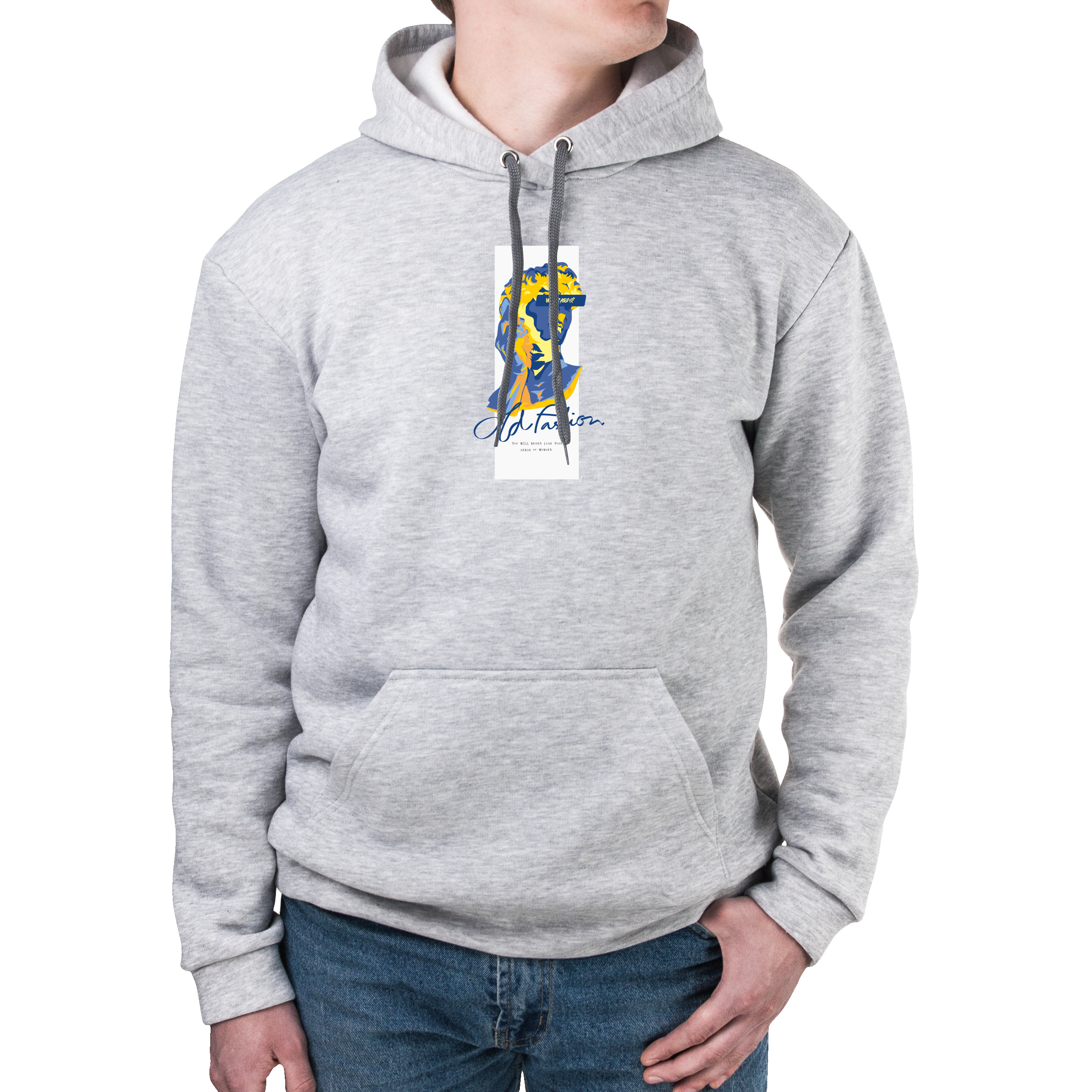 Худі з кишенею унісекс тринитка з начісом сірий Who cares? S - фото 1 - Худі, світшоти