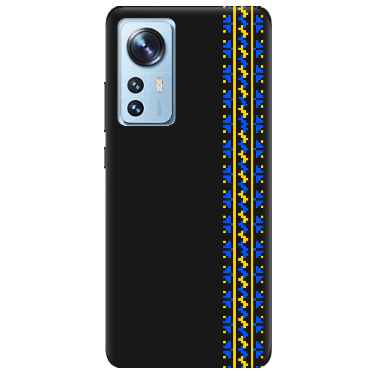 Чохол для Xiaomi 12 чорний матовий soft touch Embroidery - фото 1 Чохол для Xiaomi 12 чорний матовий soft touch Embroidery - фото 1 - Чохли для телефонів