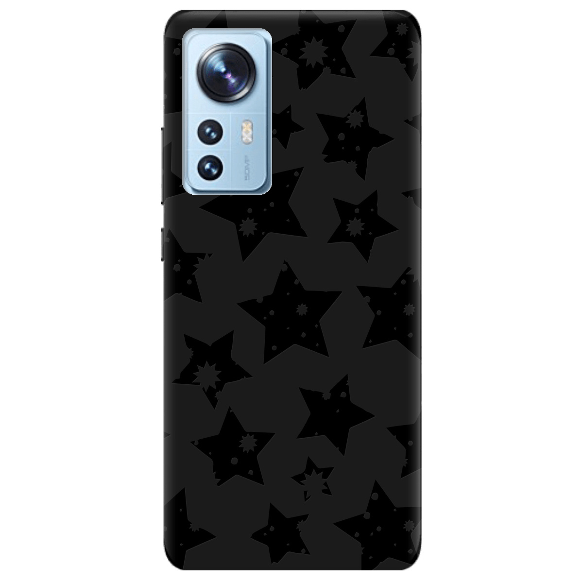 Чехол для Xiaomi 12X черный матовый soft touch Black Star - фото 1 - Чехлы для телефонов