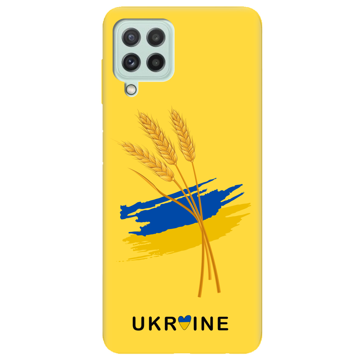 Чехол для Samsung Galaxy M32 желтый матовый soft touch Spikelets - фото 1 Чехол для Samsung Galaxy M32 желтый матовый soft touch Spikelets - фото 1 - Чехлы для телефонов