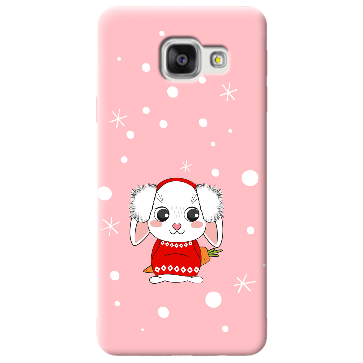Чехол для Samsung Galaxy A3 2016 нежно-розовый матовый soft touch My bunny - фото 1 Чехол для Samsung Galaxy A3 2016 нежно-розовый матовый soft touch My bunny - фото 1 - Чехлы для телефонов