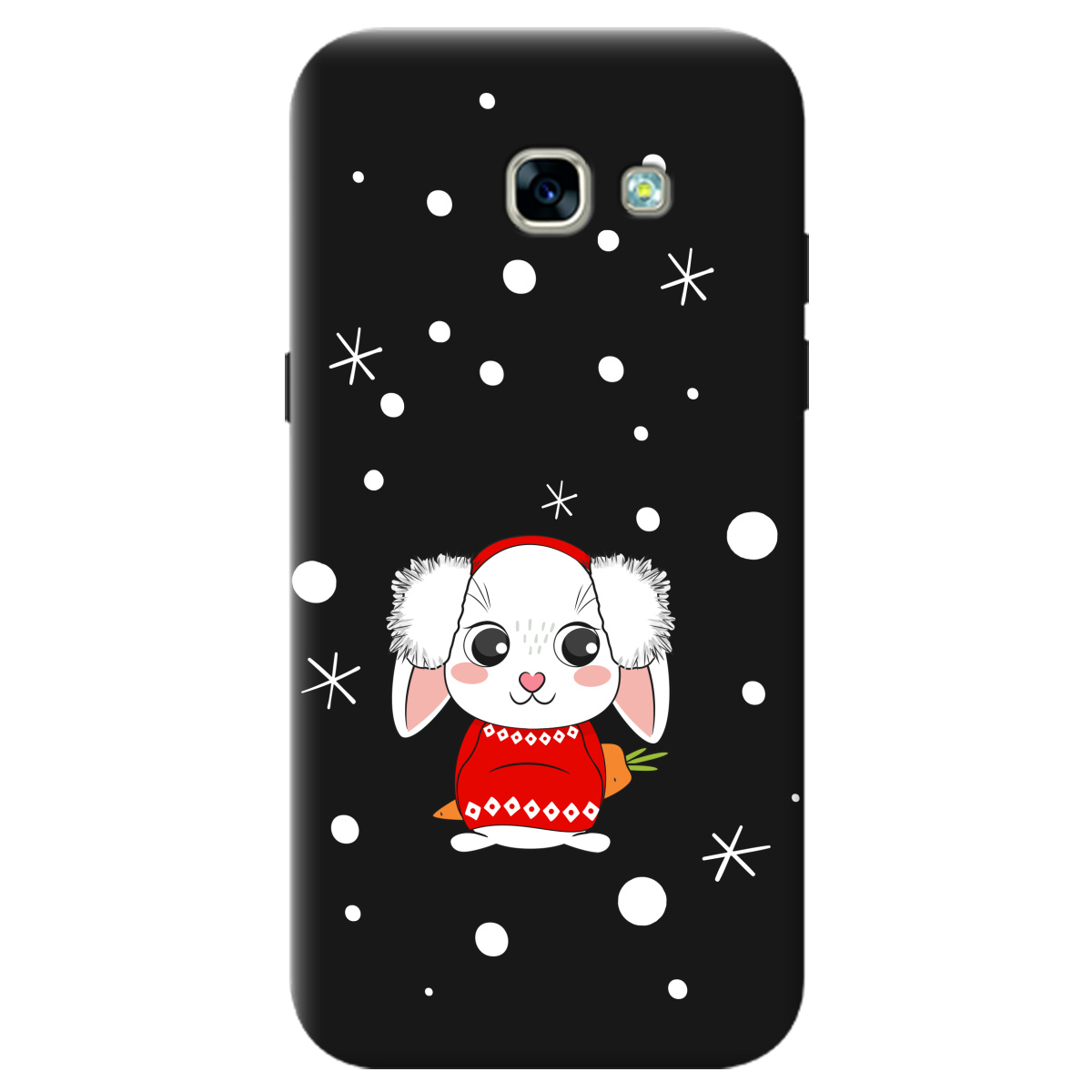 Чехол для Samsung Galaxy A5 2017 черный матовый soft touch My bunny - фото 1 Чехол для Samsung Galaxy A5 2017 черный матовый soft touch My bunny - фото 1 - Чехлы для телефонов