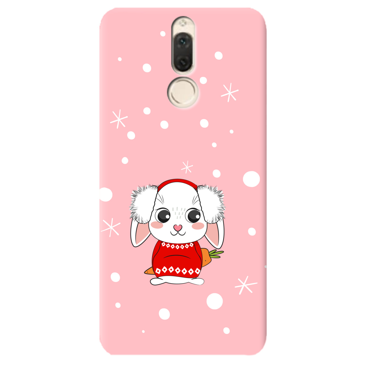 Чохол для Huawei Mate 10 Lite ніжно-рожевий матовий soft touch My bunny - фото 1 - Чохли для телефонів